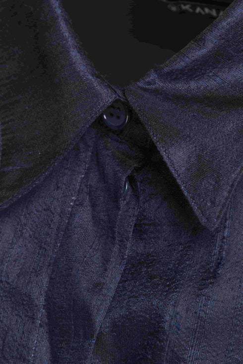 Midnight Silk Shirtdress