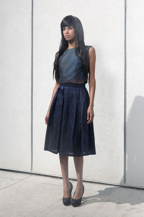 High Waist Silk Skirt