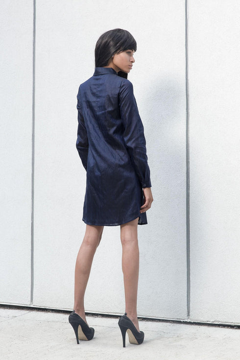 Raw Silk Shirtdress